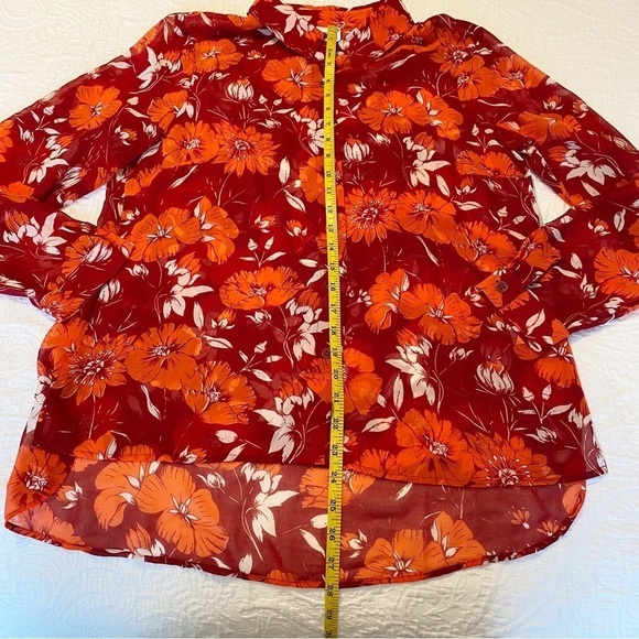 CAbi Hothouse Blouse #3766 in Scarlet Flower NWT - Medium - Picture 10 of 12